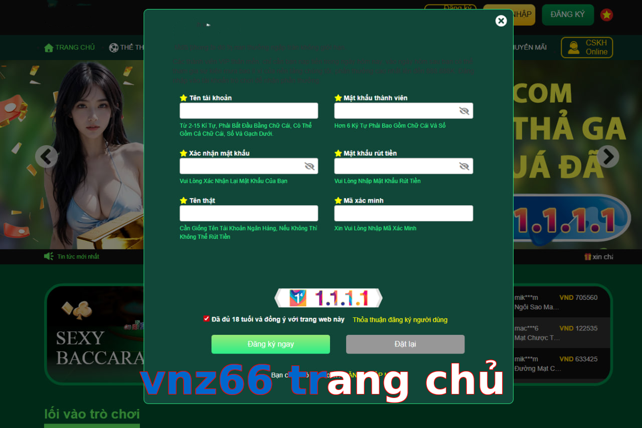 vnz66 trang chủ